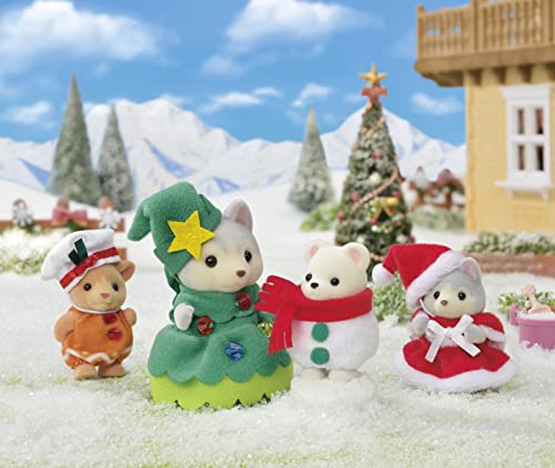 Sylvanian Families 5710 Happy Christmas Friends - Dollhouse Playsets, Brown, 3.07 inches - Image 4