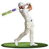 Aero Shaft, Golf Training Aid and Warm Up Tool, Speed Stick for Golf, Golf Swing Trainer, Improves Swing Speed, Wind Resistance, Adjustable Pineapples. (Green and Purple, Aero Shaft Driver)