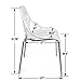 UrbanMod Modern Dining Chairs - Set of 4, Mid Century Modern, Stackable Plastic, White, Outdoor, Dining Room