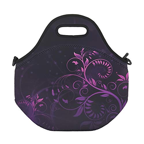 Neoprene Lunch Bags Boxes For Women Men Kids, Insulated Lunch Cooler Tote Bag Box For Office Work Picnic Travel (Classic Purple) #TOP1