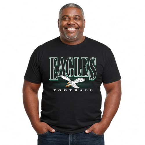 Philadelphia Eagles NFL Adult Overtime Blueprint Tagless Tee Unisex Black