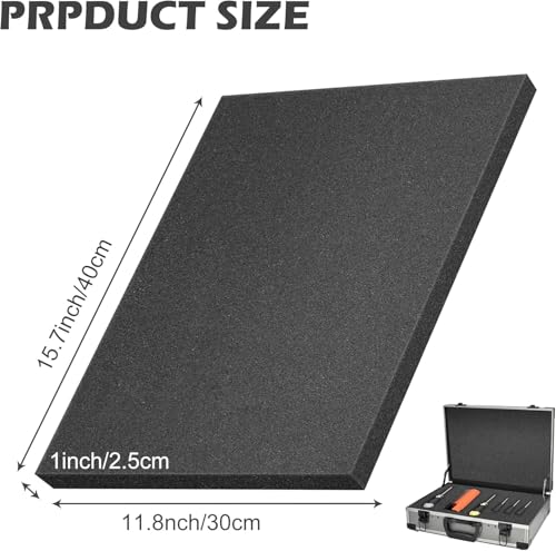 image for DECOHS 4 Pcs Polyurethane Foam Sheet- 16 x 12 x 1 Inch Cuttable Foam I