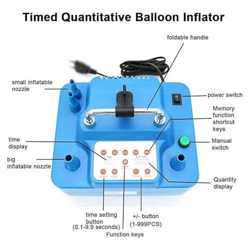 Gonfleur électrique pour ballons à air pompe de gonflage rapide double buse