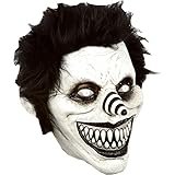 Ghoulish Productions Laughing J. Latex Mask, Laughing Jack Mask Costume. Laughing Jack Adult. Laughing Jack Cosplay. Creepypastas Line. Adult Mask One size latex mask