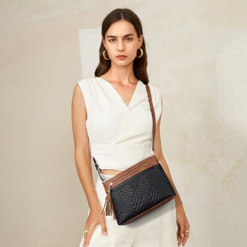 BOSTANTEN Quilted Crossbody Bags for Women Vegan Leather Purses3