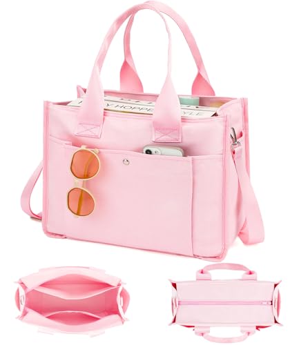 Fammart Canvas Tote Bag for Women, Crossbody Bag Laptop Work Tote Purse