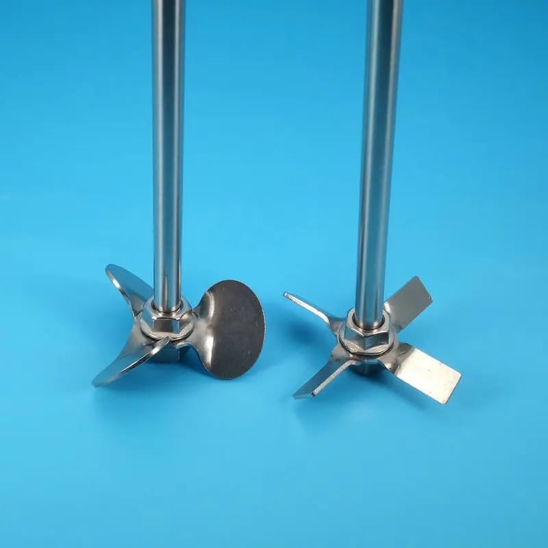 Stainless Steel Three-Blade Agitator Set 40mm-120mm for Laboratory Mixing - 45° Blades & Shafts, Type-2 (80x8x300mm) - Durable, Precision Mixing Equipment