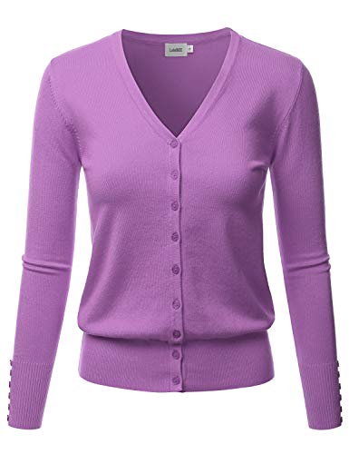 Image of LALABEE Women's V-Neck Long Sleeve Button Down Sweater Cardigan Soft Knit(S-XXL)