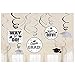 Grad Swirl Decorations | White | 12 Pcs