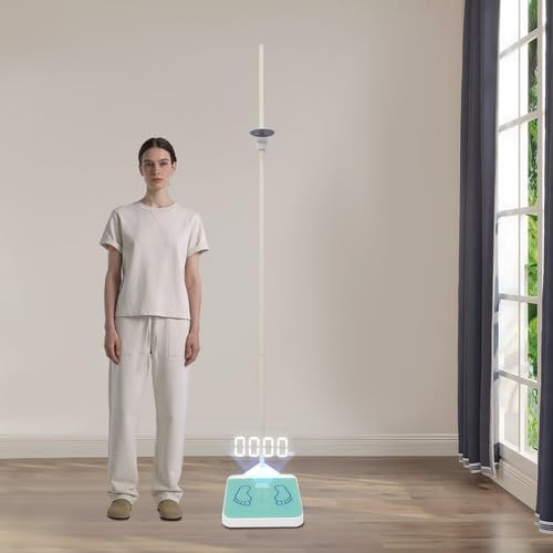 Digitale Personenwaage Höhe- und Gewichtsmessgerät Körperwaage 220cm/180kg