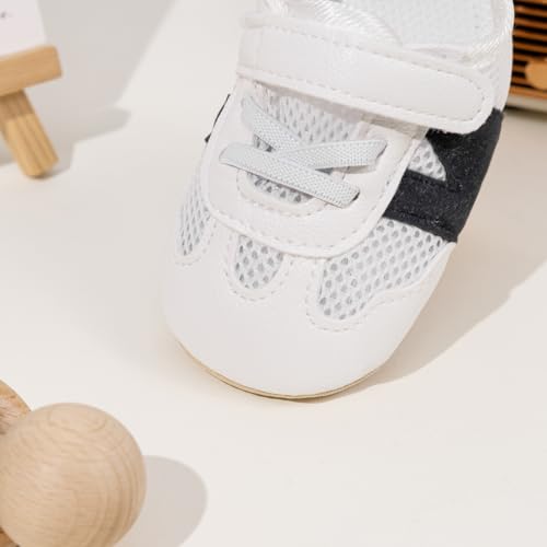 Image of Baby Boys Girls Sneakers Toddler Non-Slip Soft Rubber Sole First Walking Shoes Infant Newborn Crib Dress Shoes