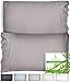 Bamboo Pillowcase Queen Bamboo Pillow Case Queen Size (20x30) - 100% Organic Bamboo Large Pillow Cases Cooling Pillowcase Cooling Pillow Cases Queen Cool Pillow Cases Set Of 2 Pillowcases Stone Gray