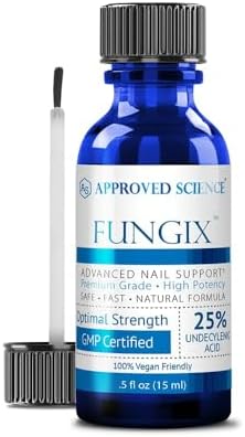 Approved Science Fungix Extra Strength - Undecylenic Acid and Tea Tree Oil - Serum for Fingernail and Toenail Care - Infused with Essential Oils - Healthy Nail Appearance - Easy to Apply - Pack of 1