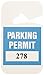 Brady 96263, Rearview Mirror Hanging Tags Stock Parking Permits, Blue 201 - 300, 2 3/4" W x 4 3/" Height x 2.75" Width, Blue, " (100 per Package)
