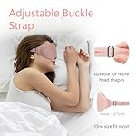 Sleep Mask 3D Eye Mask for Sleeping 100% Light Blocking Eye Covers with Adjustable Strap Night Blindfold for Women Memory Foam Pink - Image 5
