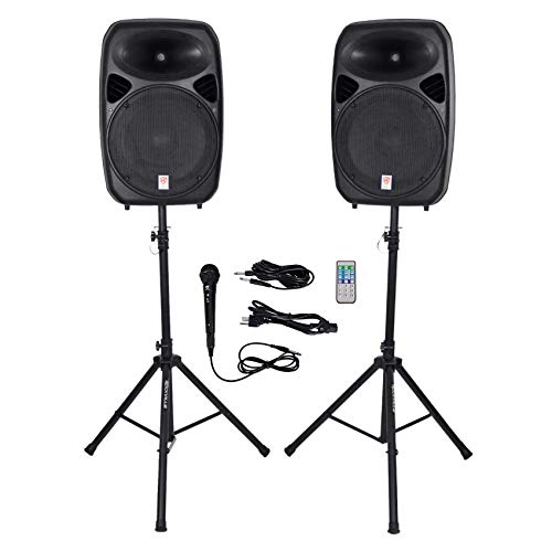 Rockville Dual 15" Iphone/Ipad/Android/Laptop,Tv Youtube Karaoke Machine/System #TOP1