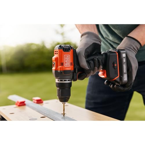 Perceuse visseuse à percussion sans fil 18V + 2 batteries 2Ah + chargeur &DECKER BLD683D2XK QW Brushless - vue 4