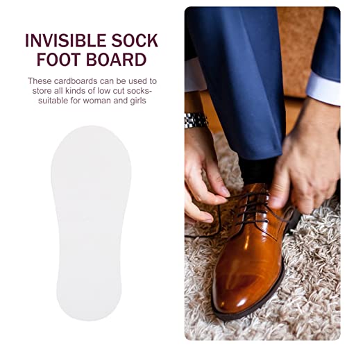 BESPORTBLE 100Pcs Gabaritos Gabaritos de Papel Meia Reta Curta Meia No Show Meias Meias Gabarito Ace