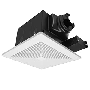 Bathroom Fan Ceiling Mount Exhaust Ventilation,110 CFM 1.0 Sones,4 Inches Duct,White,120V Quiet Ventilation and Exhaust Fan for Shower/Restroom/Office/Home