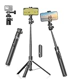 Gahenwo 173cm Tripie para Celular, Monopie/Selfie Stick para Cámara de Acción, Palo Selfie Todo-en-1 con Control Remoto,...