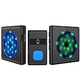 💡3 Nivel de luz Ajustable💡- puede escuchar y ver quién está llamando ajustando la luz como Luz baja/Luz fuerte/Sin luz. El indicador visible se enciende cuando alguien presiona el botón del timbres inalambricos exteriores, muy útil si no desea que el sonido perturbe la hora del almuerzo, se reúna en casa o duerma, pero no quiere perderse al visitante. Este indicador LED ajustable especial puede ayudar mejor a las personas con discapacidad auditiva.