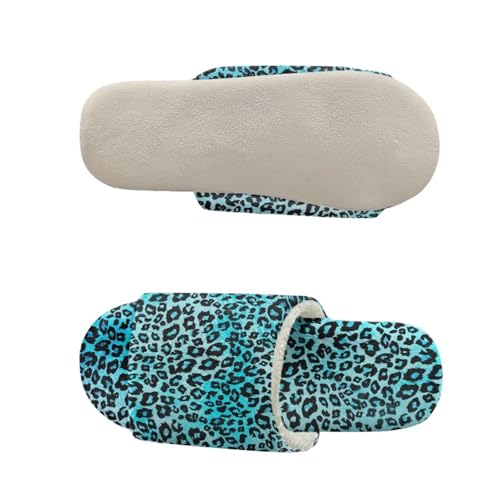 chaqlin Animal Print Open Toe House Slippers for Women Men Soft Cotton Indoor Shoes Slip On Bedroom Slippers3