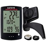 CATEYE Padrone Digital Bluetooth Cycling Computer – IPX8 Waterproof Wireless Bike Speedometer, Bluetooth Heart Rate, Speed & Cadence Compatible, For Road, MTB, Gravel Bikes, Smartphone App Ride Upload