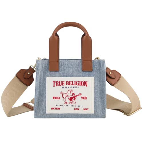 True Religion Tote Bag, Women's Mini Travel Shoulder Bag with Adjustable Strap