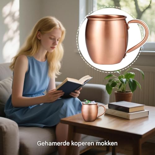 Tazas de cobre Moscow Mule para mantener tus cócteles helados sin aguar la bebida 3