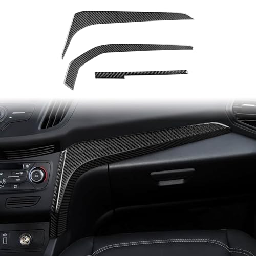 JKYUKU Real Carbon Fiber for Ford Accessories Co-Pilot Dashboard Panel STRI