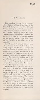 THE LIFE AND LETTERS OF ST. PAUL an Exegetical Study