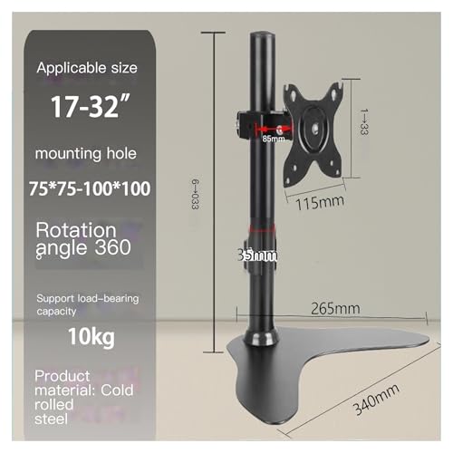 Bras de moniteur rotatif support écran PC fixe 17 32 pouces acier