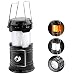 Produktbild Solar LED Campinglampe, 3 IN 1 LED Camping Laterne Mit Flamme Lampe Funktion Super hell Taschenlampe Ideal für Camping, Outdoor, Wandern, Angeln, Abenteuer, Notfälle (Schwarz)