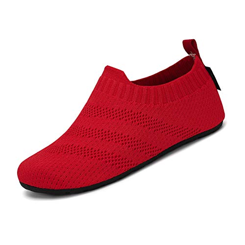 SAGUARO Zapatillas de Estar por casa Niño Niñas Zapatillas de Niña Suela Antideslizante Suave Pantuflas, Rojo, 36/37 EU