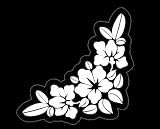 MAKTEM Hawaiian Flower Hibiscus Car Window Sticker, Car Accessories with Hibiscus Design on Bumper, trunck, Side, Front, 5x5inch (with Leaves)