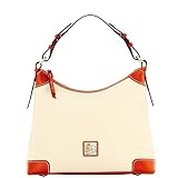 Dooney & Bourke Women's Hobo Shoulder Bag in Pebble Grain Leather, Large Handbag with Adjustable Shoulder Strap, Bone