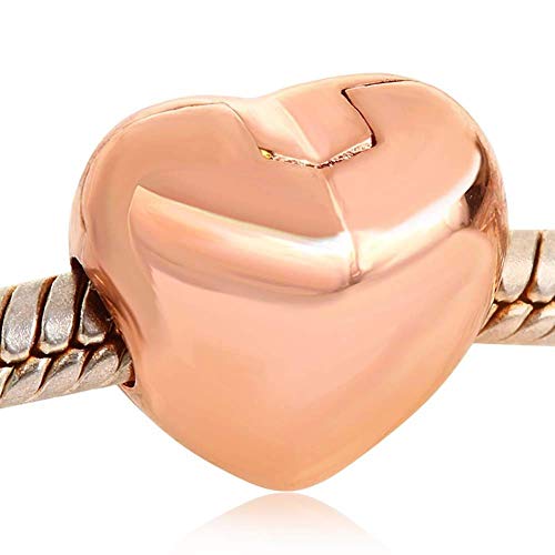 Pasador de corazón en plata 925 de ley abalorio clip de alta joyería 2