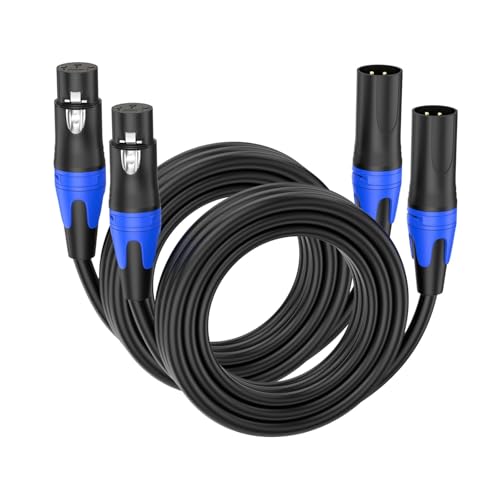 XLR Male to XRL Female Cable, 3.3 FT Balanced Microphone Lead XLR...