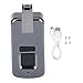 Fingerprint Lock Small Smart Electric Lock Built in Bag Luggage Suitcase Travel Aluminium Alloy Lock 3.7V Luggage Bag Travel Security Biometric Lock (Silver Black)