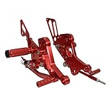 KACBRU Motorrad Fußrasten, Motorrad für Ducati Monster S2R S4R S4RS Einstellbare Fahrer-Fußrastenanlage Fußrastenanlage Fußrasten (Color : Red)