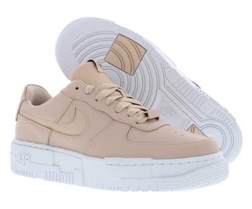 Nike Nike Women's Air Force 1 Pixel Casual Fashion Sneaker Ck6649-001, Particle Beige/Black/White/Particle Beige, 10