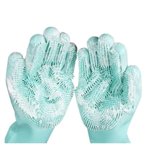 Guantes de aseo para mascotas con diseño de cinco dedos y cabezales densos 6