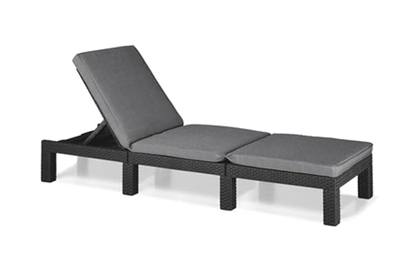 Allibert Daytona Deluxe Sun Lounger, graphitegray