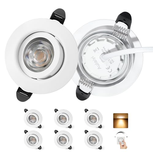 Aulaiyi LED Einbaustrahler 230V Dimmbar 2700K Warmweiß