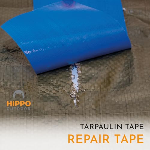 Image of Tarpaulin Repair Tape - Heavy Duty Repairs Duck Tape, Blue Duct Tape, uv Protected and Waterproof, Protect Against Chafe wear and Tear 16 ft Tape roll (1250)