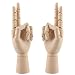 10 Inch Wooden Hand Model Flexible Moveable Fingers Manikin Hand Figure Left/Right Hand Model for Drawing, Sketching, Painting