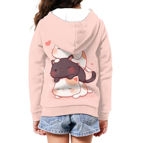 WELLFLYHOM Zip Up Hoodies 6-16 Girls Graphic Sweatshirt Long Sleeve Hoodie Sweater Shirts Jacket for Sports Casual Wear2
