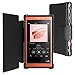 Produktbild inorlo PU Leder Flip Tasche Schutzhülle für Sony Walkman NW-A55L, MP3-Player Etui Case Cover mit Magnetverschluss + Displayschutzfolie (Schwarz)