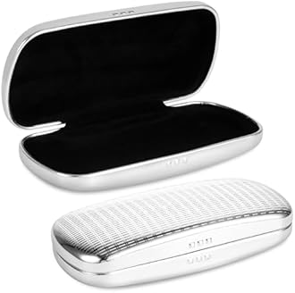 Hifot Metal Glasses Case Hard Shell, Aluminum Spectacles Box Eyeglass Sunglasses Case for Men Women Kids, Reading Glasses Holder