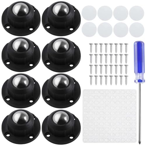 Roulettes autocollantes pour comptoirs de cuisine et bacs de rangement